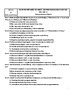 Đề thi thử THPTQG chuẩn cấu trúc Bộ GD&ĐT môn Lịch sử - Đề số 10 (Có đáp án)