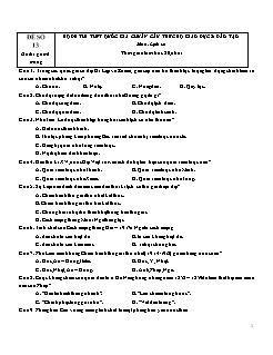 Đề thi thử THPTQG chuẩn cấu trúc Bộ GD&ĐT môn Lịch sử - Đề số 13 (Có đáp án)