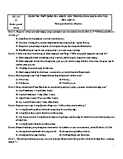 Đề thi thử THPTQG chuẩn cấu trúc Bộ GD&ĐT môn Lịch sử - Đề số 11 (Có đáp án)