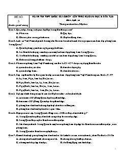Đề thi thử THPTQG chuẩn cấu trúc Bộ GD&ĐT môn Lịch sử - Đề số 3 (Có đáp án)