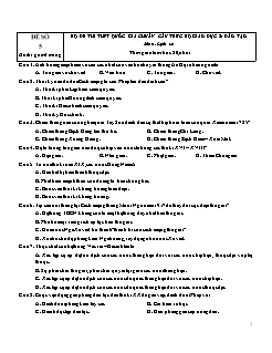 Đề thi thử THPTQG chuẩn cấu trúc Bộ GD&ĐT môn Lịch sử - Đề số 5 (Có đáp án)