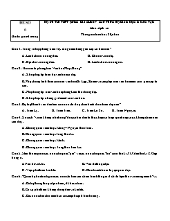 Đề thi thử THPTQG chuẩn cấu trúc Bộ GD&ĐT môn Lịch sử - Đề số 6 (Có đáp án)
