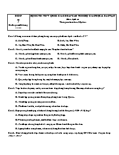 Đề thi thử THPTQG chuẩn cấu trúc Bộ GD&ĐT môn Lịch sử - Đề số 7 (Có đáp án)