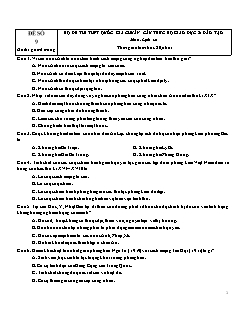Đề thi thử THPTQG chuẩn cấu trúc Bộ GD&ĐT môn Lịch sử - Đề số 9 (Có đáp án)