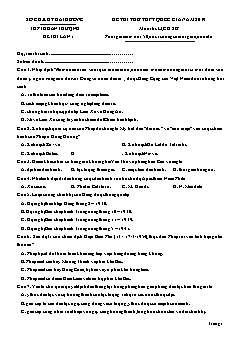 Đề thi thử THPTQG lần 1 năm 2019 môn Lịch sử - Trường THPT Đoàn Thượng (Có đáp án)