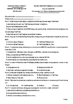 Đề thi thử THPTQG lần 1 năm 2019 môn Lịch sử - Trường THPT Ngô Quyền (Có đáp án)