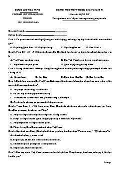 Đề thi thử THPTQG lần 1 năm 2019 môn Lịch sử - Trường THPT Phan Đình Phùng (Có đáp án)