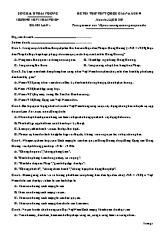 Đề thi thử THPTQG lần 1 năm 2019 môn Lịch sử - Trường THPT Thái Phiên (Có đáp án)