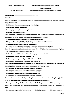 Đề thi thử THPTQG lần 2 năm 2019 môn Lịch sử - Sở GD&ĐT Ninh Bình (Có đáp án)