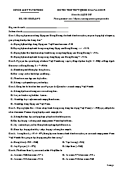 Đề thi thử THPTQG lần 2 năm 2019 môn Lịch sử - Sở GD&ĐT Vĩnh Phúc (Có đáp án)