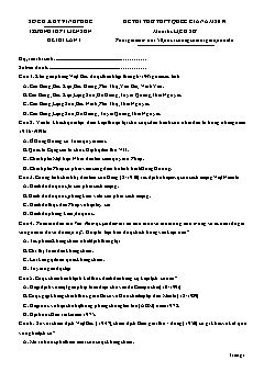 Đề thi thử THPTQG lần 3 năm 2019 môn Lịch sử - Trường THPT Liễu Sơn (Có đáp án)