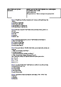 Đề thi thử THPTQG lớp 12 môn Lịch sử - Năm học 2019-2020 - Đề số 8 (Có đáp án)