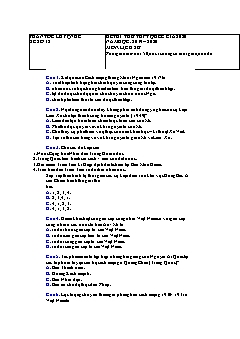 Đề thi thử THPTQG lớp 12 môn Lịch sử - Năm học 2019-2020 - Đề số 18 (Có đáp án)