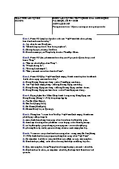 Đề thi thử THPTQG lớp 12 môn Lịch sử - Năm học 2019-2020 - Đề số 6 (Có đáp án)
