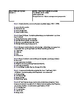 Đề thi thử THPTQG lớp 12 môn Lịch sử - Năm học 2019-2020 - Đề số 11 (Có đáp án)