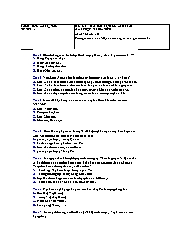 Đề thi thử THPTQG lớp 12 môn Lịch sử - Năm học 2019-2020 - Đề số 14 (Có đáp án)