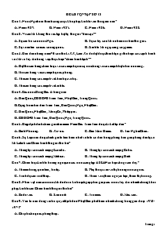 Đề thi thử THPTQG môn Lịch sử năm 2019 - Đề số 12 (Có đáp án)