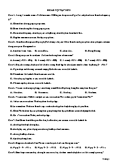 Đề thi thử THPTQG môn Lịch sử năm 2019 - Đề số 2 (Có đáp án)