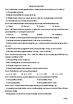 Đề thi thử THPTQG môn Lịch sử năm 2019 - Đề số 9 (Có đáp án)