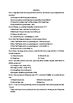 Đề thi thử THPTQG năm 2019 môn Lịch sử - Đề 15 (Có đáp án)