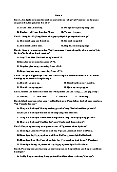 Đề thi thử THPTQG năm 2019 môn Lịch sử - Đề 6 (Có đáp án)
