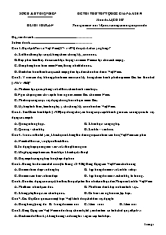 Đề thi thử THPTQG năm 2019 môn Lịch sử - Sở GD&ĐT Điện Biên (Có đáp án)
