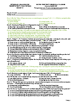 Đề thi thử THPTQG năm 2019 môn Lịch sử - Trường THPT Nguyễn Huệ - Đề số 14 (Có đáp án)