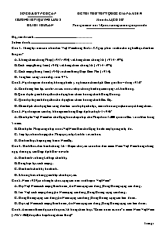 Đề thi thử THPTQG năm 2019 môn Lịch sử - Trường THPT Quỳnh Lưu 2 (Có đáp án)