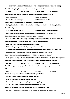 Đề thi tự luyện môn Lịch sử năm 2019 - Bài: Liên Xô và các nước Đông Âu (1945 - 1991), Liên bang Nga (1991 - 2000) (Có đáp án)
