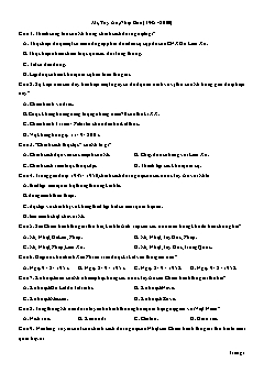 Đề thi tự luyện môn Lịch sử năm 2019 - Bài: Mĩ, Tây Âu, Nhật Bản (1945 - 2000) (Có đáp án)