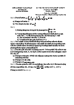 Đề thi tuyển sinh vào lớp 10 THPT môn Toán - Sở GD&ĐT Bình Định - Năm học 2018-2019 (Có đáp án)