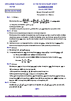 Đề thi tuyển sinh vào lớp 10 THPT môn Toán - Sở GD&ĐT Hà Nội - Năm học 2019-2020 (Có đáp án)