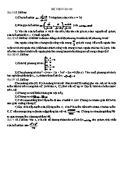 Đề thi tuyển sinh vào lớp 10 THPT môn Toán - Sở GD&ĐT Hà Nội - Năm học 2012-2013 (Có đáp án)