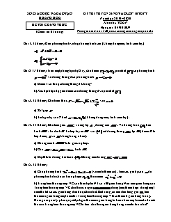 Đề thi tuyển sinh vào lớp 10 THPT môn Toán - Sở GD&ĐT Khánh Hòa - Năm học 2019-2020 (Có đáp án)