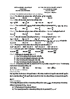 Đề thi tuyển sinh vào lớp 10 THPT môn Toán - Sở GD&ĐT Phú Thọ - Năm học 2018-2019 (Có đáp án)