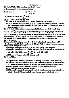 Đề thi tuyển sinh vào lớp 10 THPT môn Toán - Sở GD&ĐT Thừa Thiên Huế - Năm học 2010-2011 (Có đáp án)