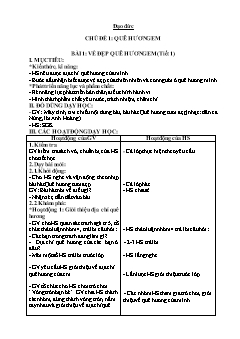 Giáo án Đạo đức Lớp 2 - Chủ đề 1: Quê hương em