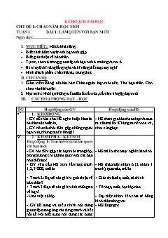 Giáo án Hoạt động trải nghiệm Lớp 1 (Sách kết nối tri thức)