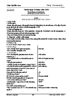 Giáo án Lớp 1 - Tuần 19 - Trần Thị Diễm Xưa - Năm học 2019-2020