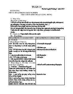 Giáo án Lớp 1 - Tuần 25 - Năm học 2020-2021