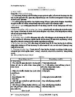 Giáo án Lớp 1 - Tuần 29 - Lê Thị Kim Yến