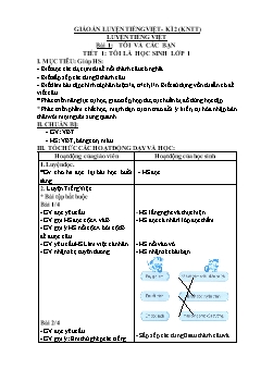 Giáo án Tiếng Việt Lớp 1 - Kì 2