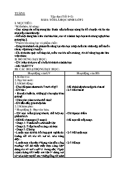 Giáo án Tiếng Việt Lớp 2 - Tuần 1