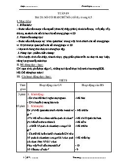 Giáo án Toán Lớp 1 - Tuần 19