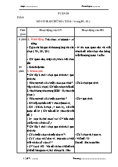 Giáo án Toán Lớp 1 - Tuần 20