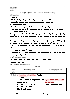 Giáo án Toán Lớp 1 - Tuần 29