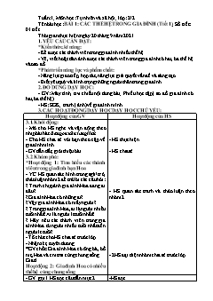 Giáo án Tự nhiên xã hội Lớp 2 - Tuần 1