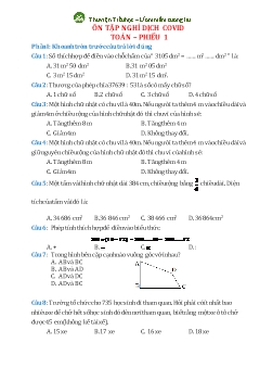 Phiếu ôn tập nghỉ dịch môn Toán Lớp 4 (Phiếu 1)