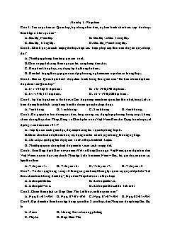 Trắc nghiệm Lịch sử Lớp 12 - Bài: Bảo vệ thành quả cách mạng tháng Tám (1945) và cuộc kháng chiến chống Pháp xâm lược (1945 – 1954) - Đề 2 - Mức độ 1 (Có lời giải)