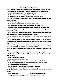 Trắc nghiệm Lịch sử Lớp 12 - Bài: Liên Xô, các nước Đông Âu (1945 – 1991) và Liên bang Nga (1991 – 2000) - Mức độ 3 (Có lời giải)